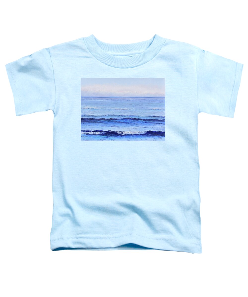 Ocean Toddler T-Shirt featuring the painting Twilight Blue Ocean painting by Jan Matson