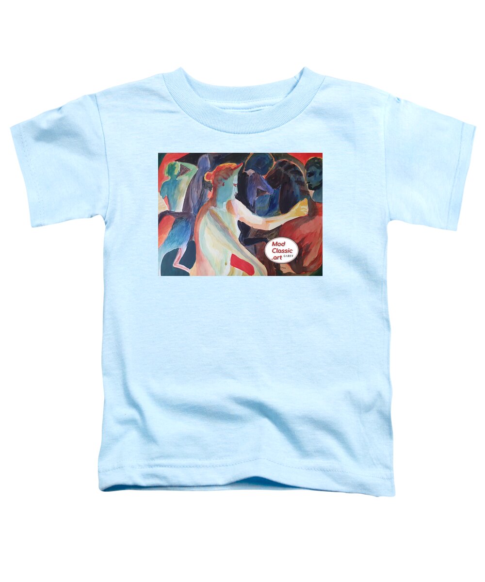 Masterpiece Paintings Toddler T-Shirt featuring the painting Venus in the Mirror ModClassic Art Style by Enrico Garff