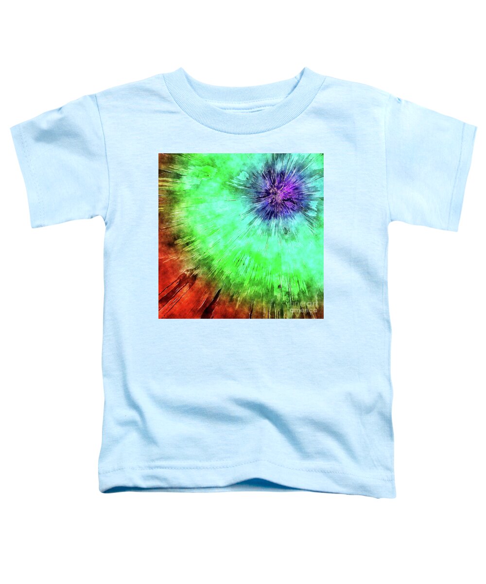 Tie Dye Toddler T-Shirt featuring the digital art Vintage Abstract Tie Dye by Phil Perkins