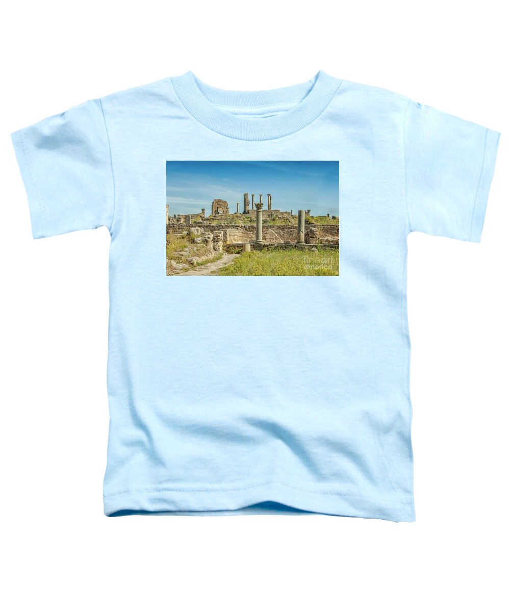 Abandoned Toddler T-Shirt featuring the photograph Roman ruins in Morocco by Patricia Hofmeester