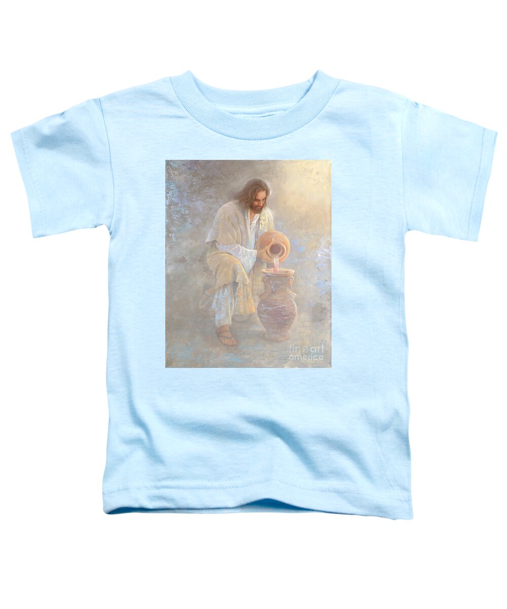 Jesus Toddler T-Shirt featuring the painting Water to Wine by Greg Olsen