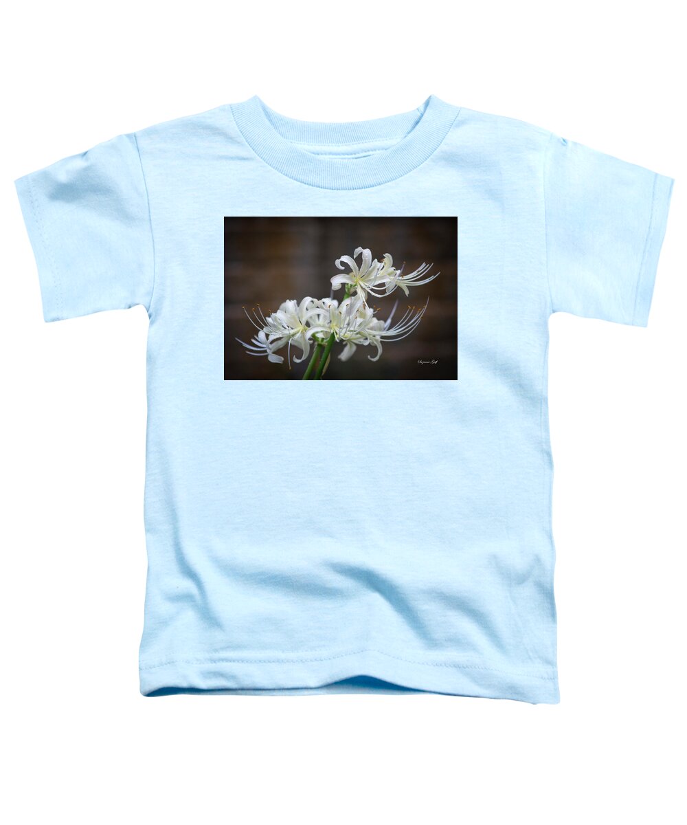 Photograph Toddler T-Shirt featuring the photograph White Spider Lilies by Suzanne Gaff