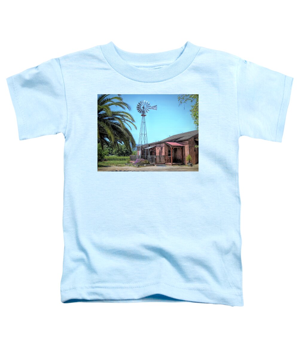 Wind Mill Toddler T-Shirt featuring the photograph Windmill at the Old Homestead by Barbara Snyder