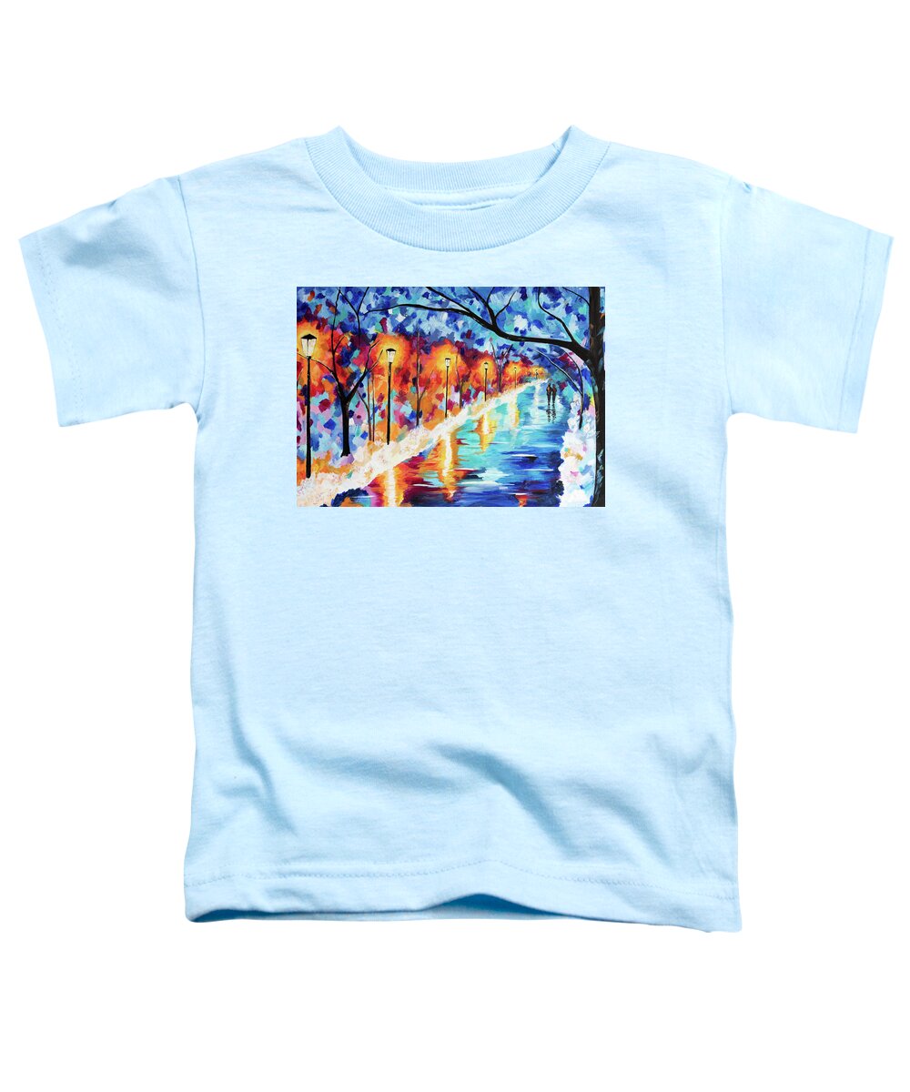 Winter Toddler T-Shirt featuring the painting Winter Walks by Rachel Emmett