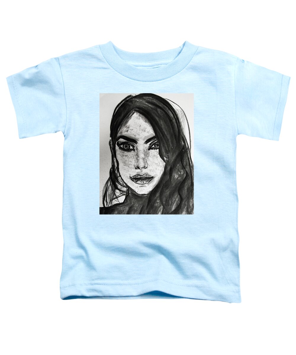 Portrait Art Toddler T-Shirt featuring the painting Wintertime Sadness by Jarko Aka Lui Grande
