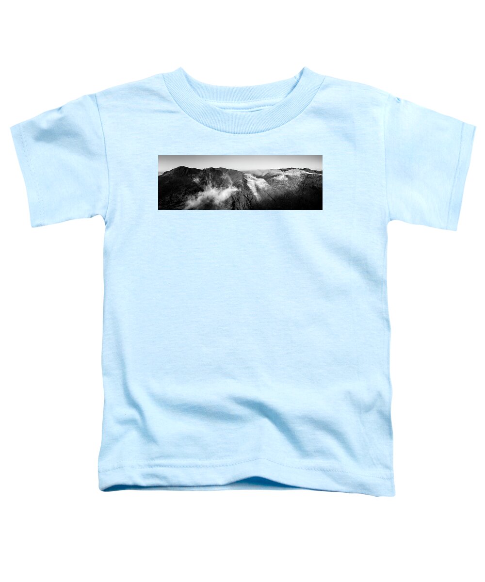 Panorama Toddler T-Shirt featuring the photograph Wrynose Pass Cloud INversion Lake District by Sonny Ryse