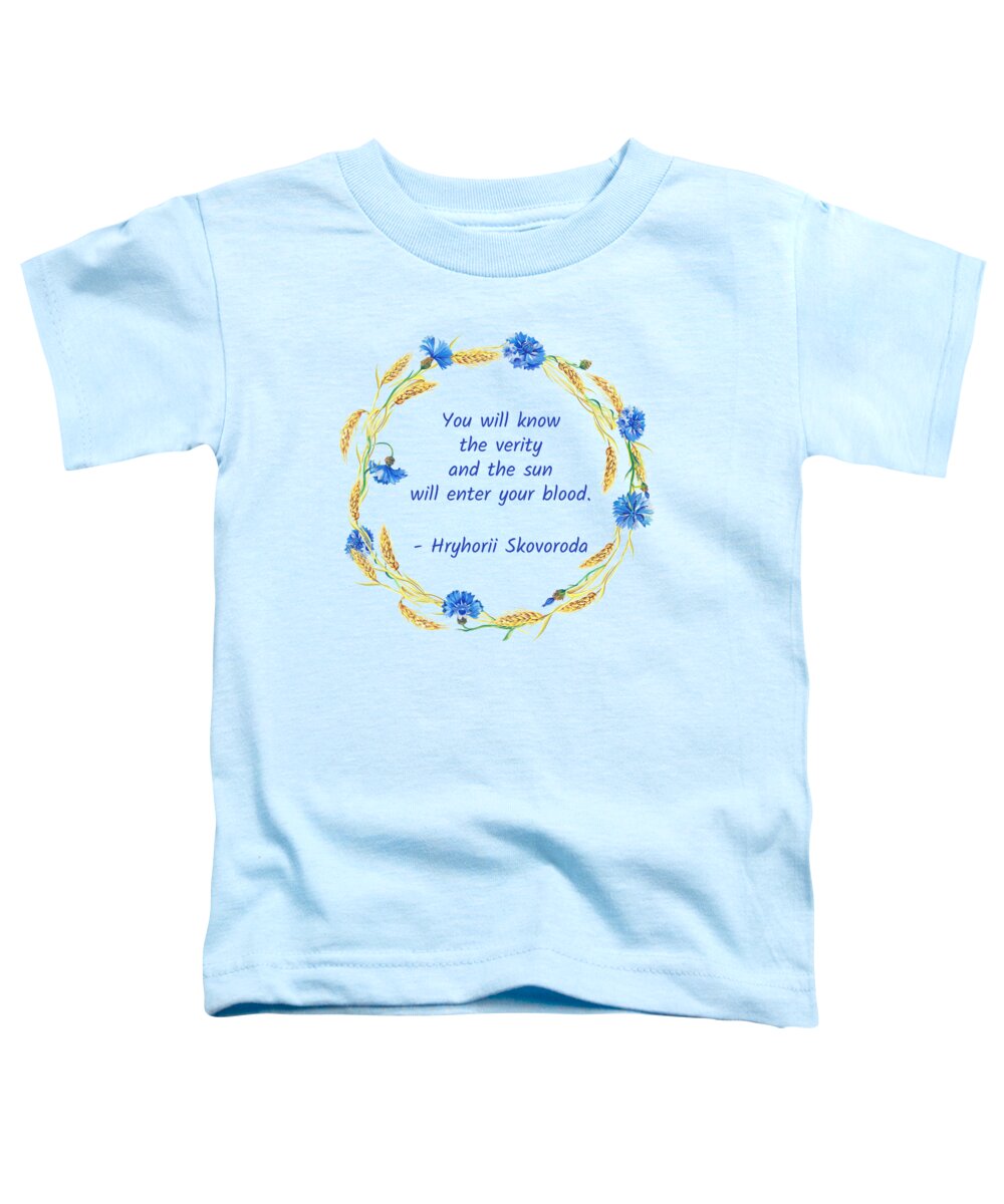 Skovoroda Toddler T-Shirt featuring the digital art You will know the verity by Alex Mir