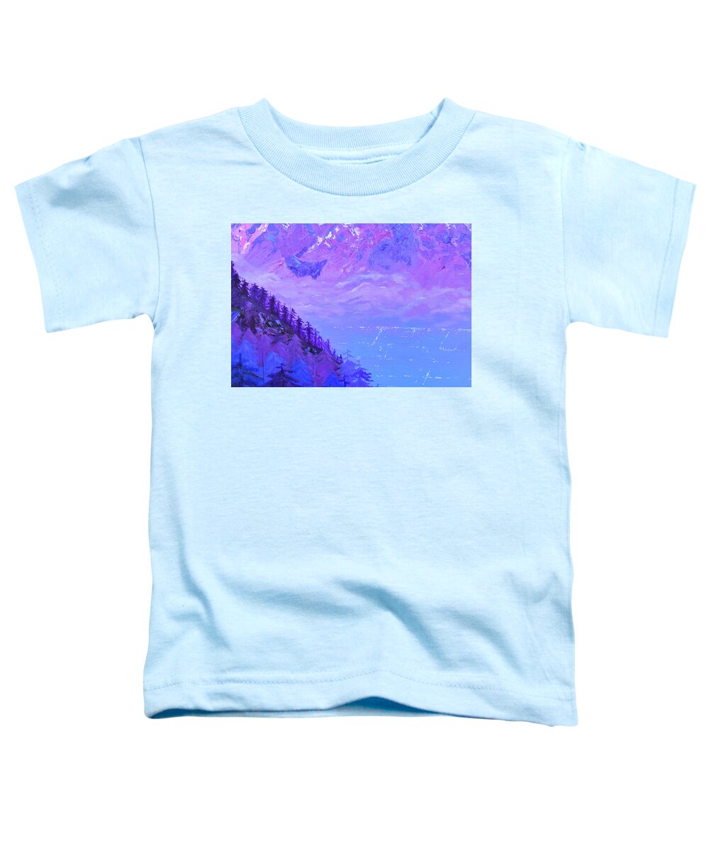 Landscape Toddler T-Shirt featuring the painting Your World Fragment by Ashley Wright