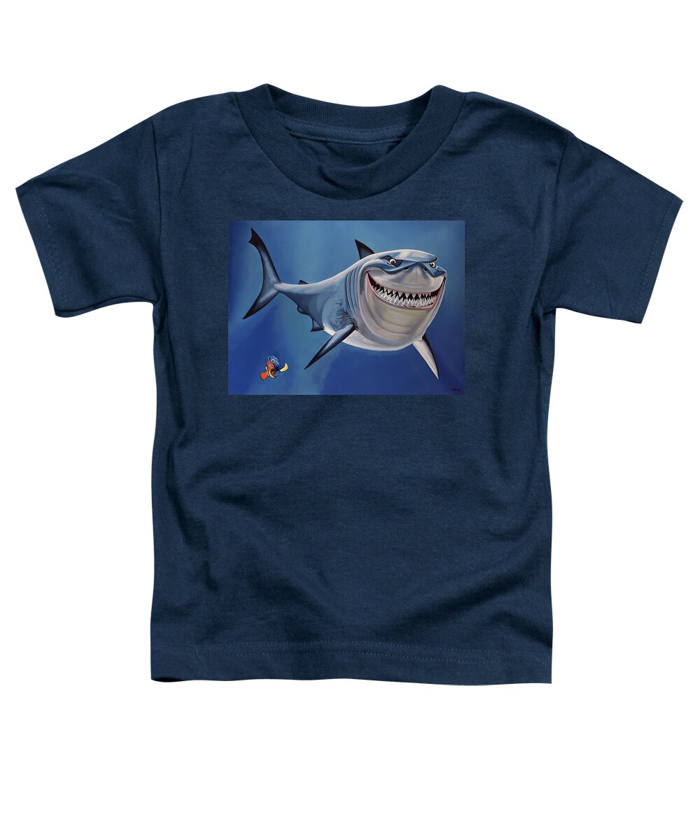 Finding Nemo Toddler T-Shirt featuring the painting Finding Nemo Painting by Paul Meijering