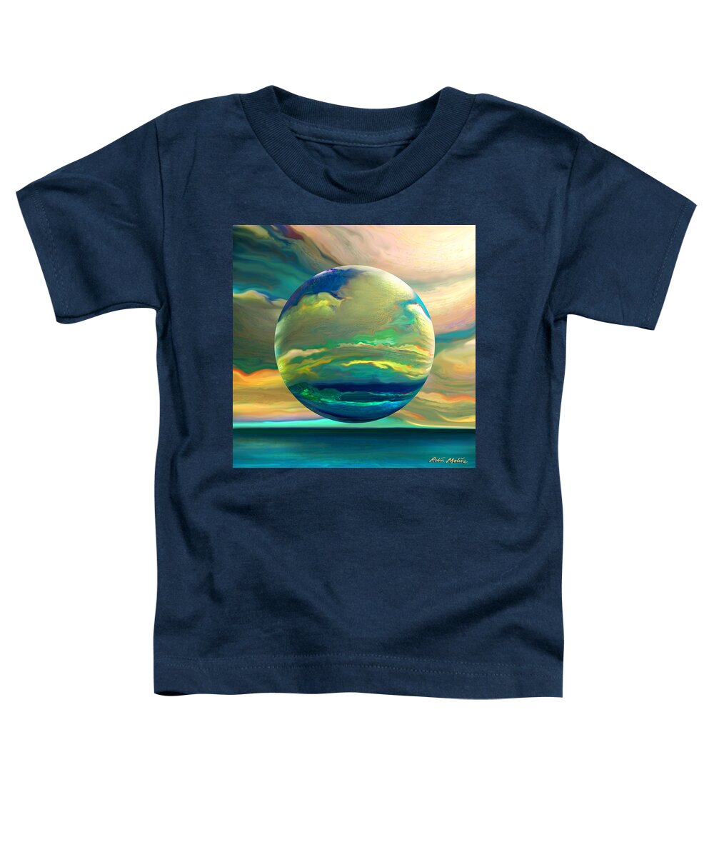 Dreamscape Toddler T-Shirt featuring the digital art Clouding the Poets Eye by Robin Moline