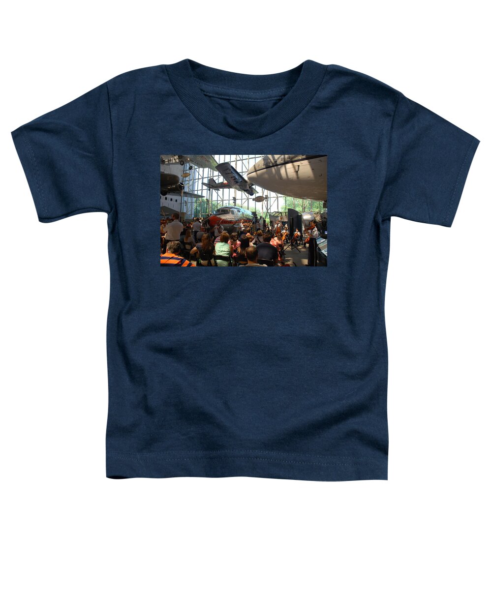 Air And Space Museum Toddler T-Shirt featuring the photograph Concert Under the Planes by Kenny Glover