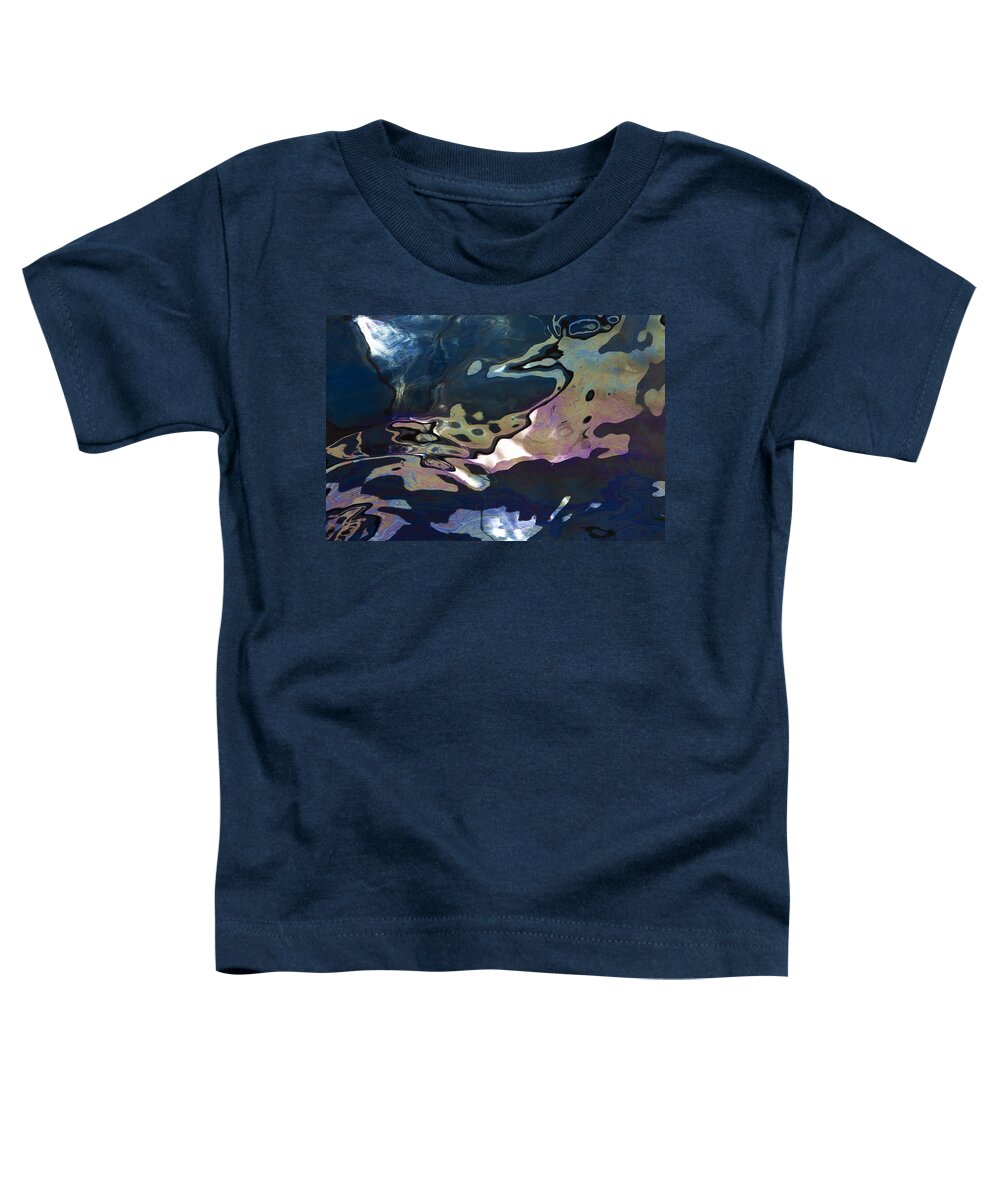 Feb0514 Toddler T-Shirt featuring the photograph Diesel Oil Spill From Boats In Harbor #1 by Duncan Usher
