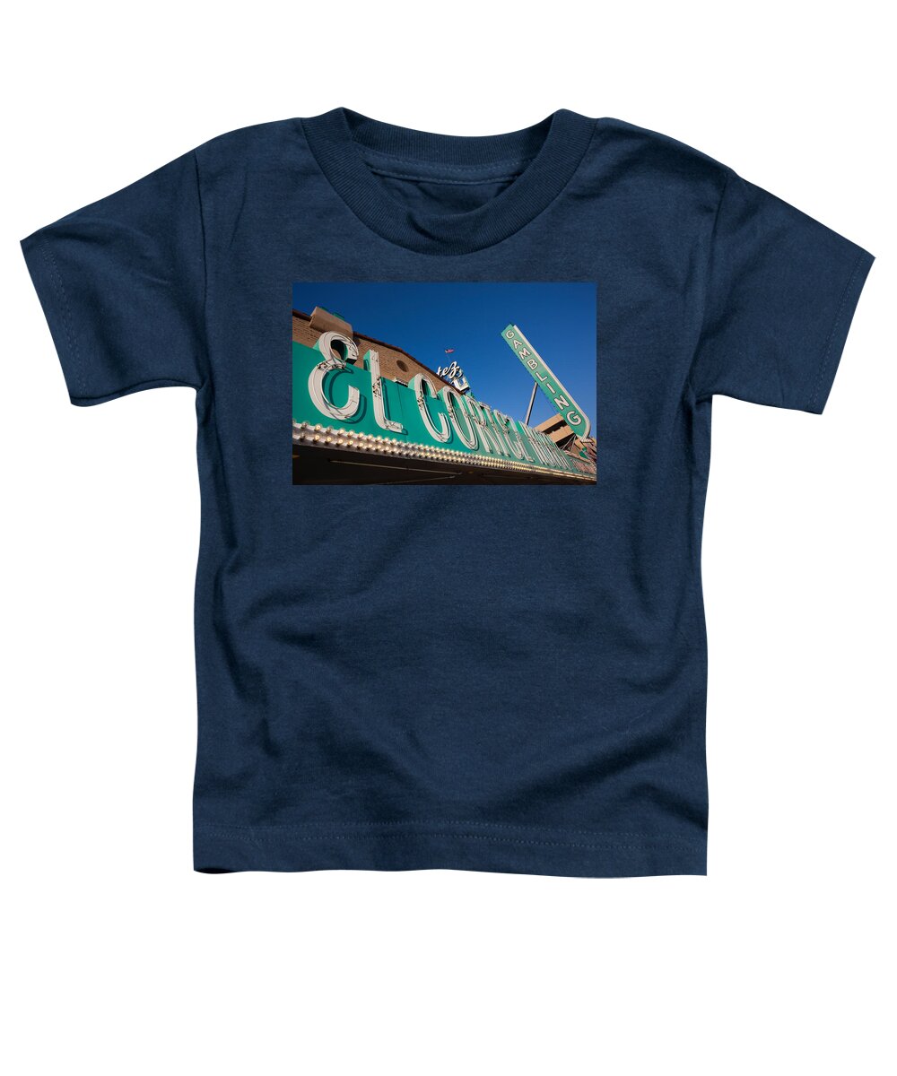 Photography Toddler T-Shirt featuring the photograph Low Angle View Of Sign Of El Cortez #1 by Panoramic Images
