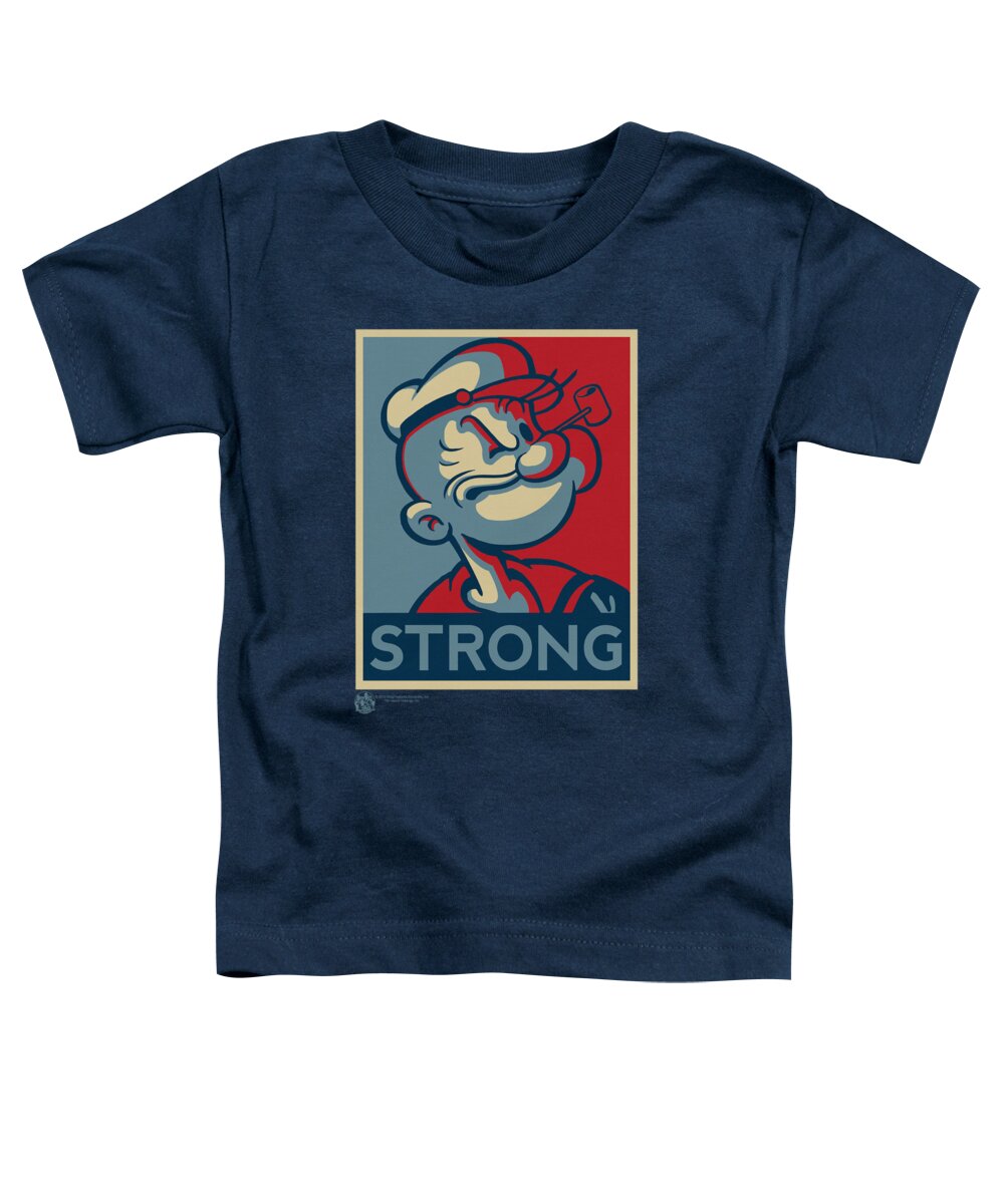 Popeye Toddler T-Shirt featuring the digital art Popeye - Strong by Brand A