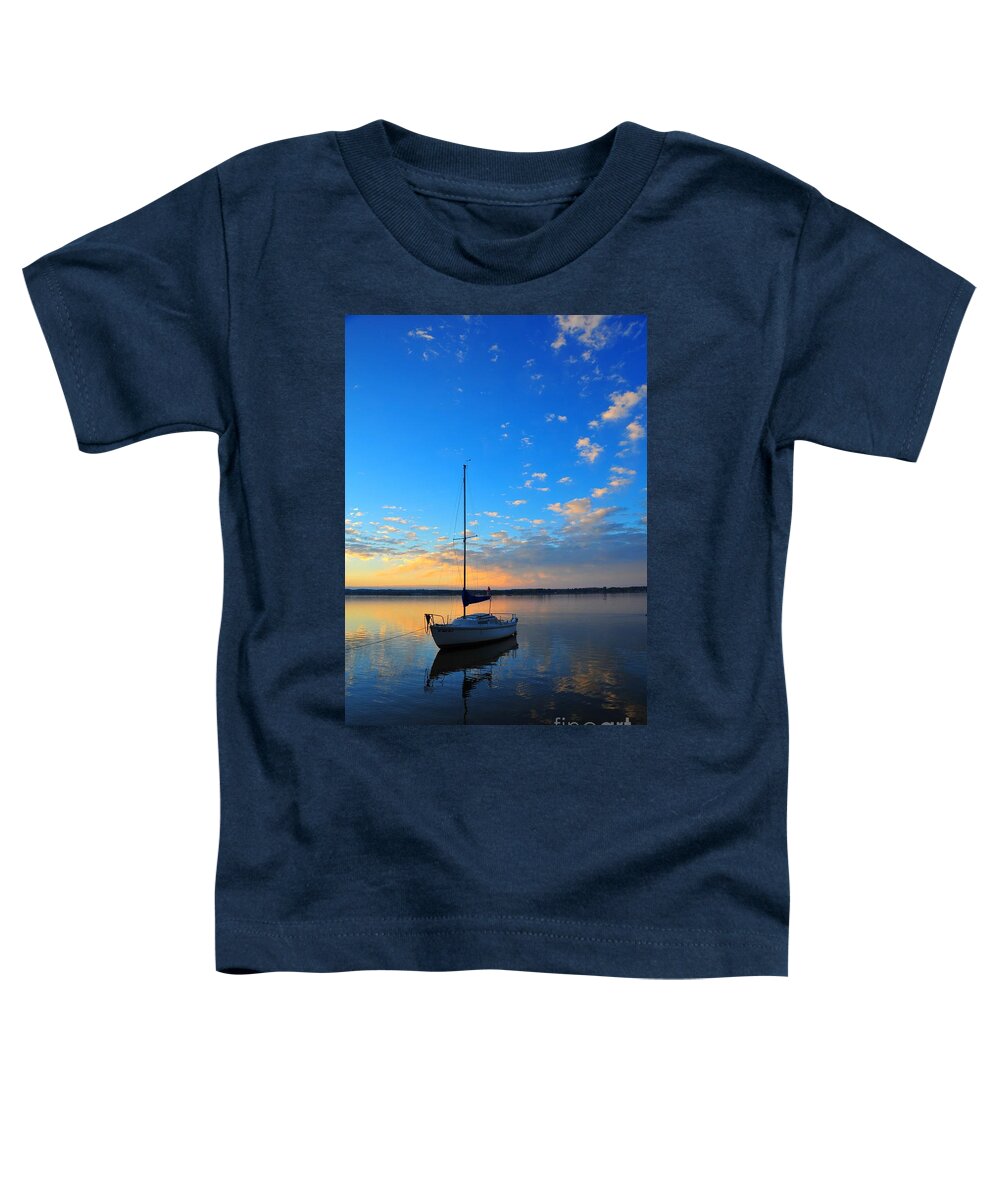 Beach Toddler T-Shirt featuring the photograph Sailing 2 by Terri Gostola