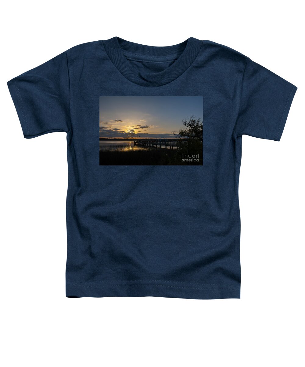 Sunset Toddler T-Shirt featuring the photograph Twilight over the Wando River by Dale Powell