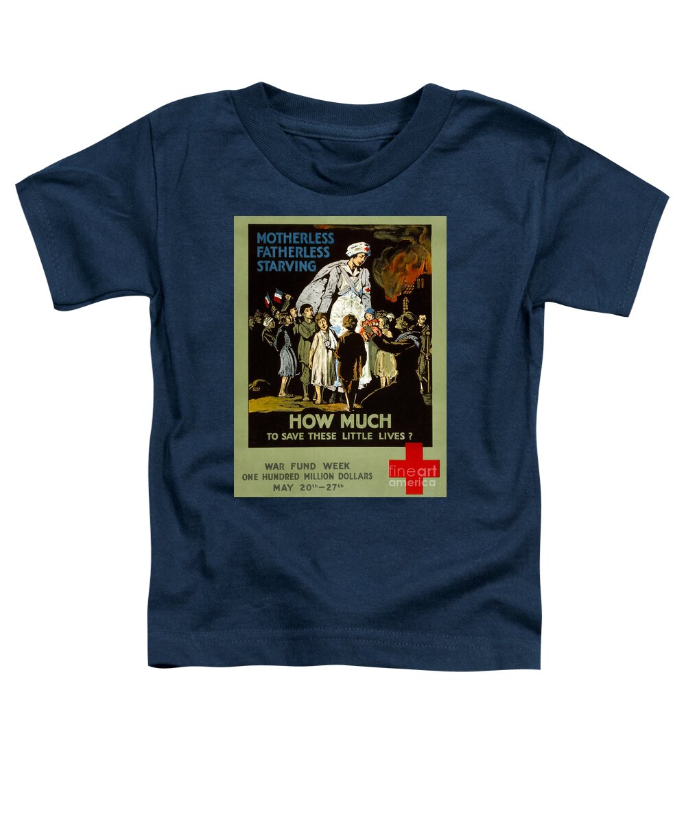 1917 Toddler T-Shirt featuring the photograph Red Cross Poster, 1917 #4 by Granger