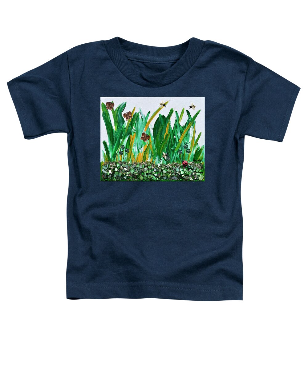 Modern Toddler T-Shirt featuring the painting Abundance Of Spring by Donna Blackhall