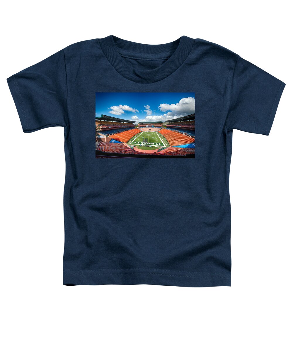 Hawaii Toddler T-Shirt featuring the photograph Aloha Stadium by Dan McManus