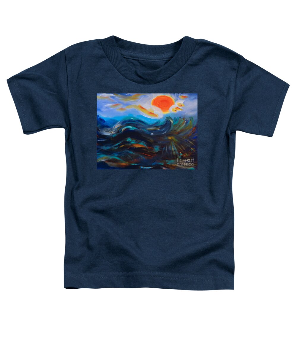 Aurora Toddler T-Shirt featuring the painting Aurora by Robyn King