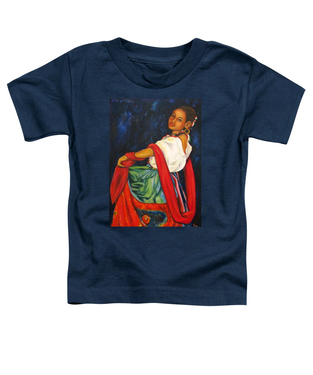 Baile Toddler T-Shirt featuring the painting Baile Conmigo by Pat Haley
