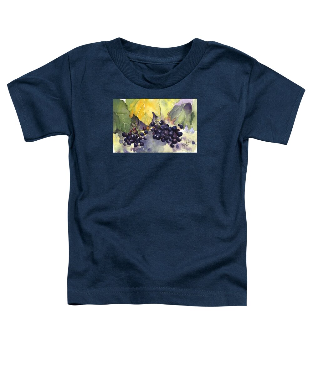 Vineyard Toddler T-Shirt featuring the painting Before the Harvest by Maria Hunt