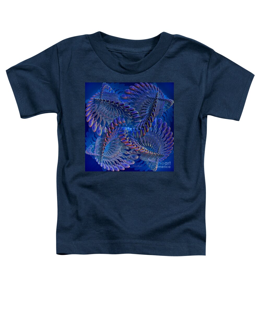 3d Toddler T-Shirt featuring the digital art Blue 3 by Deborah Benoit