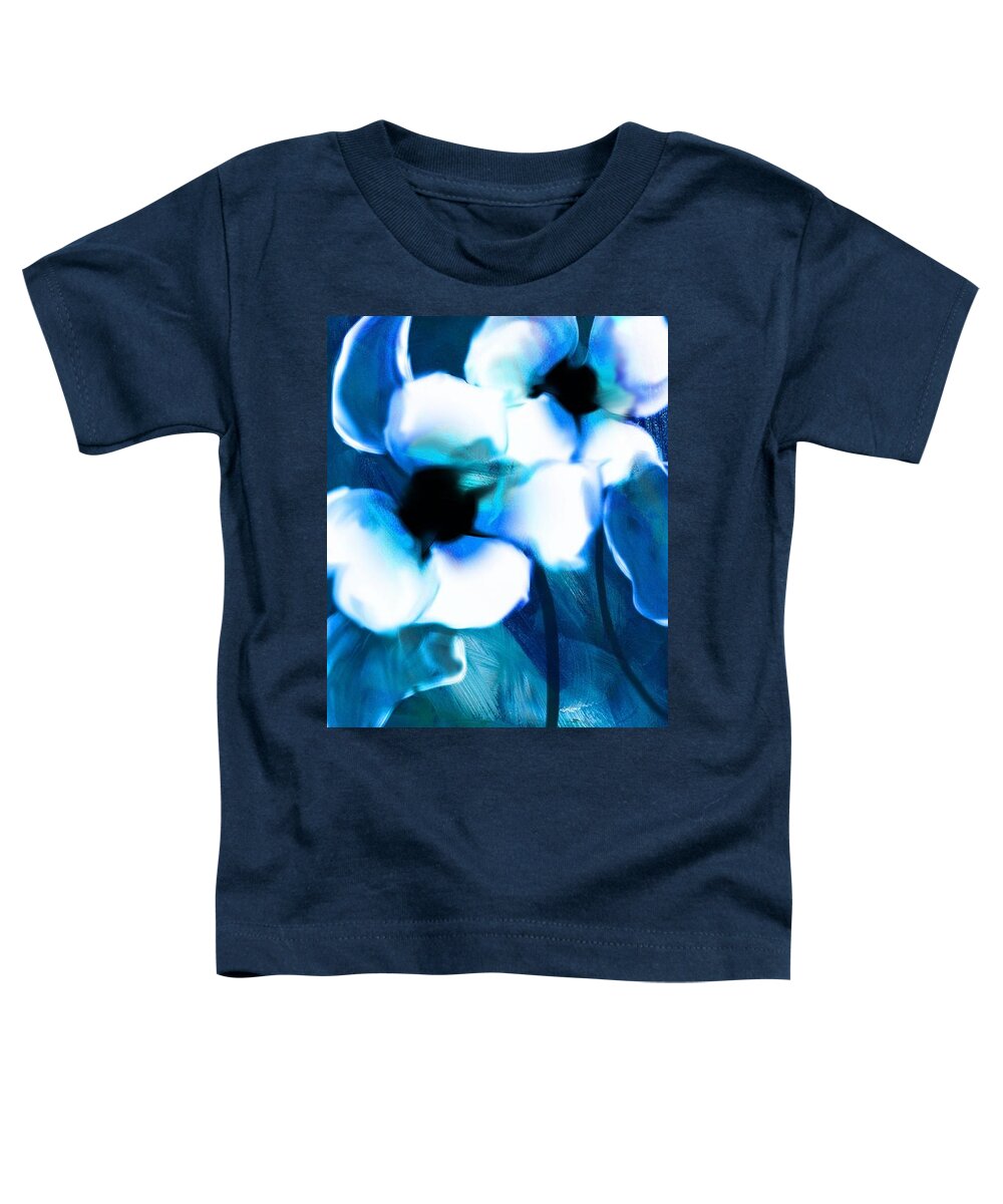 Ipad Painting Toddler T-Shirt featuring the digital art Blue Orchids by Frank Bright