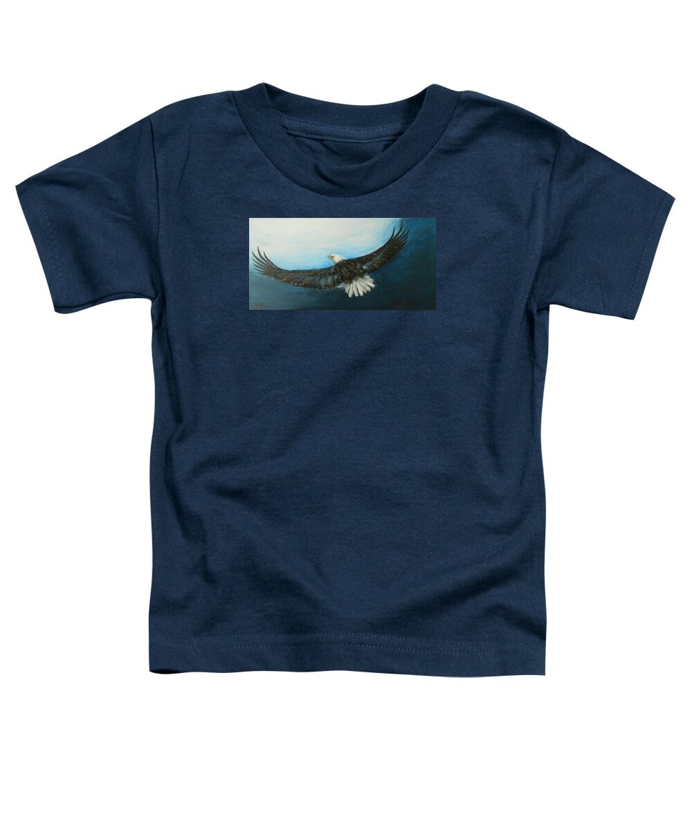Eagle Toddler T-Shirt featuring the painting Bold And Beautiful by Jane See