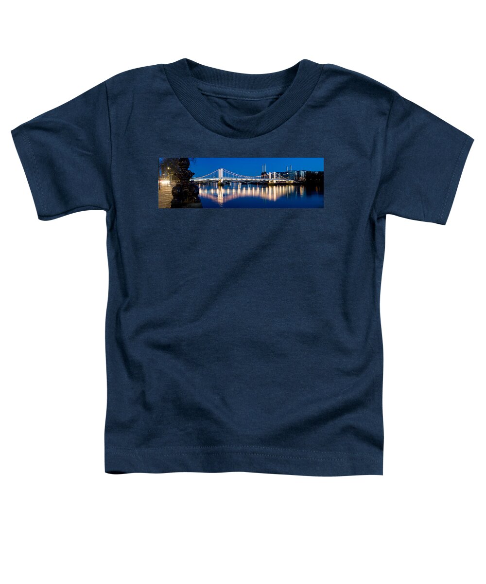 Photography Toddler T-Shirt featuring the photograph Chelsea Bridge With Battersea Power by Panoramic Images
