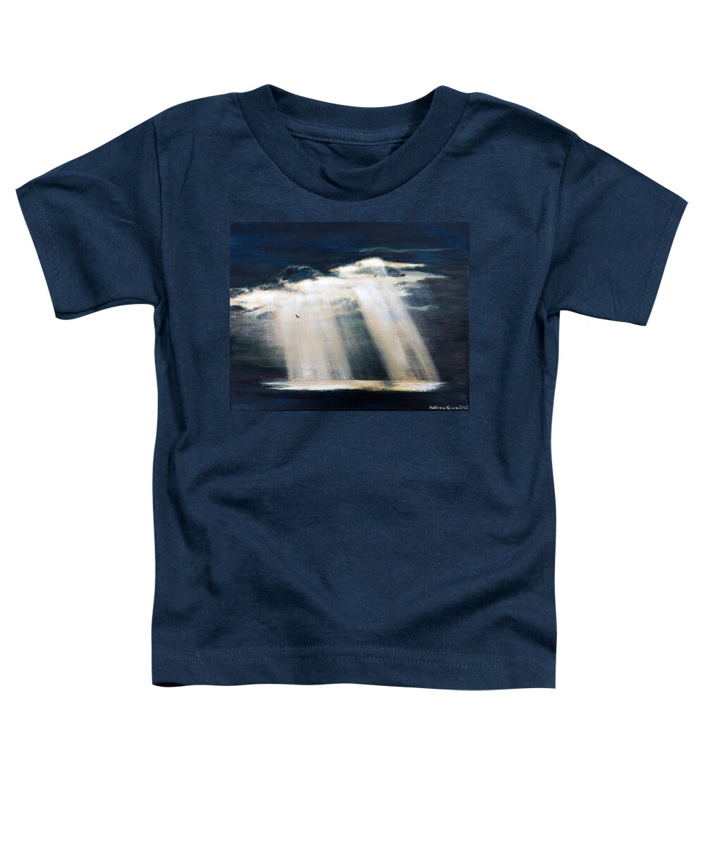 Landscape Toddler T-Shirt featuring the painting Strength In the Storm by Katrina Nixon