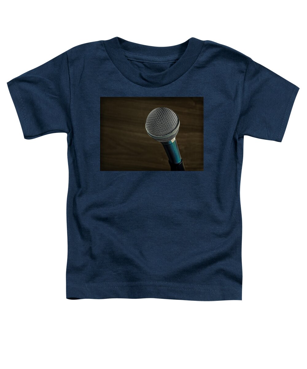 Technology Toddler T-Shirt featuring the photograph Cool Microphone by Phil Cardamone