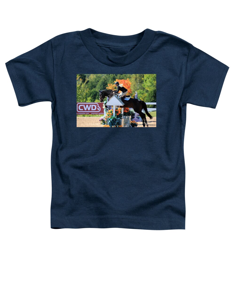 Horse Toddler T-Shirt featuring the photograph Csjt-jumper20 by Janice Byer