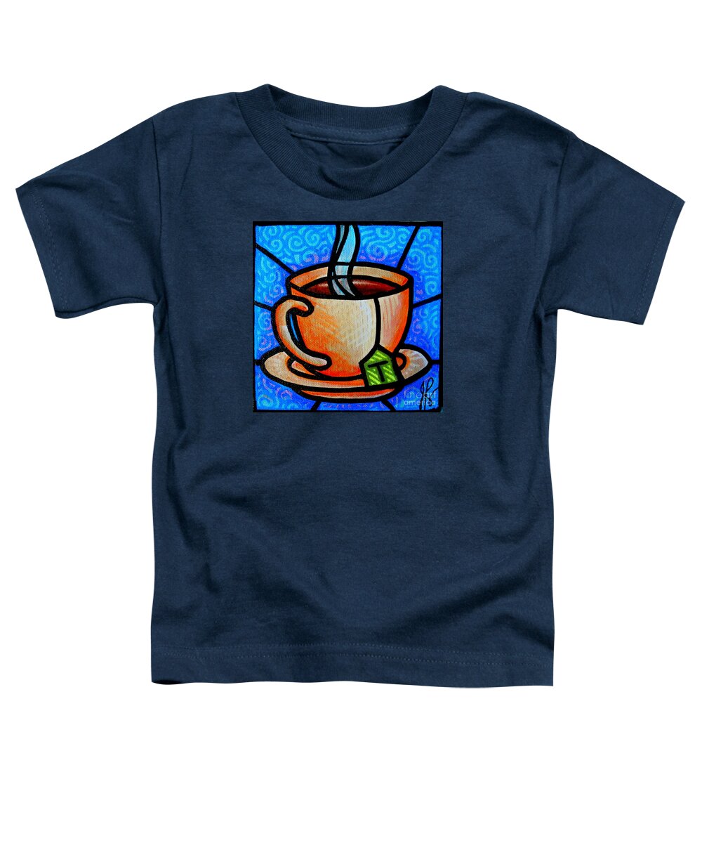 Tea Toddler T-Shirt featuring the painting Cup of Tea by Jim Harris