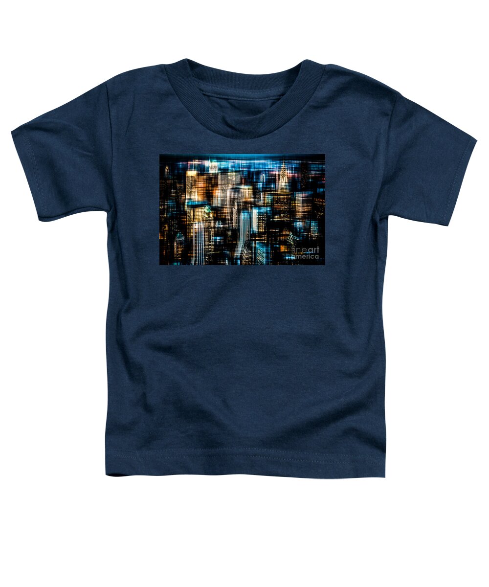 Nyc Toddler T-Shirt featuring the photograph Downtown II - dark by Hannes Cmarits