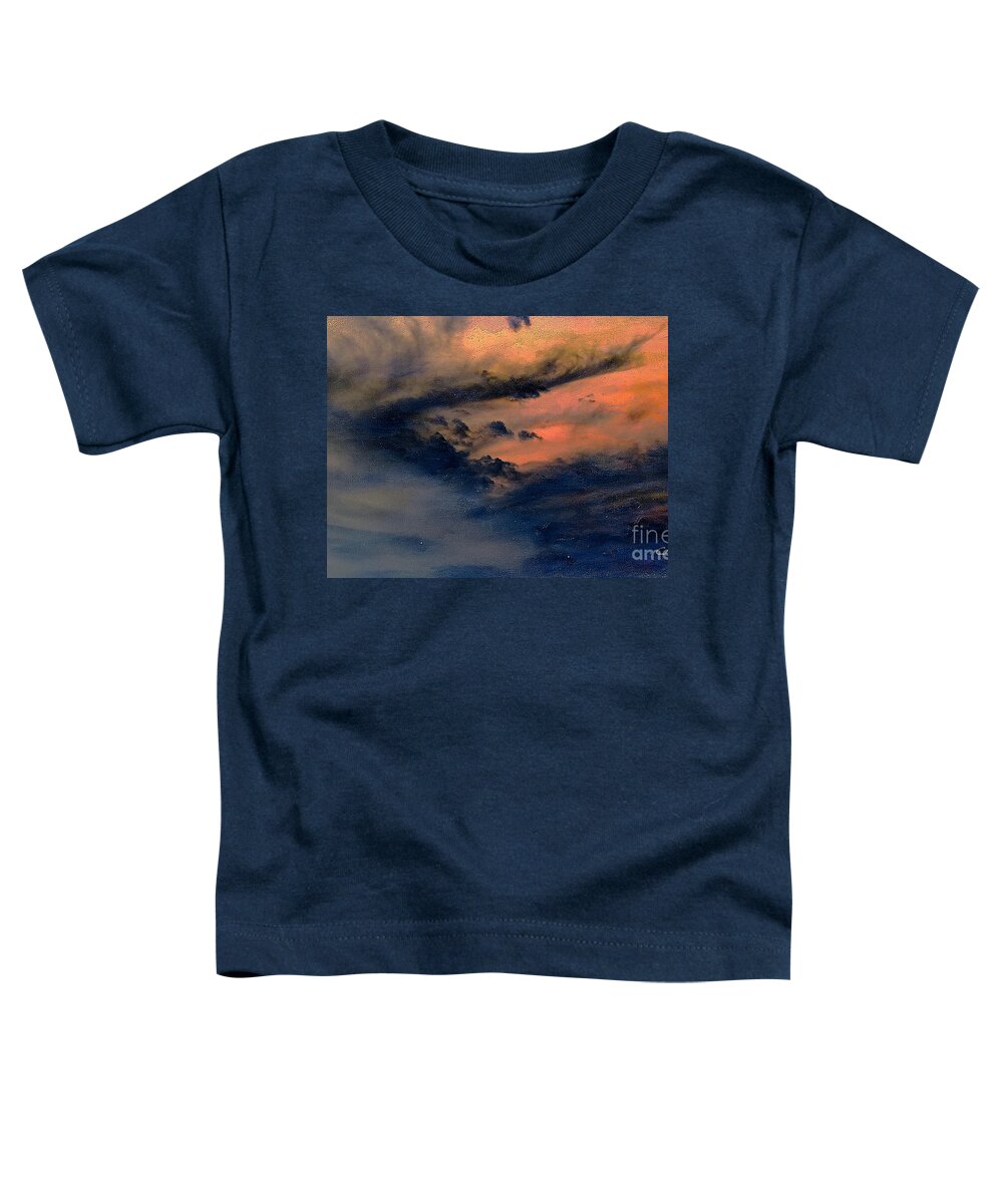 Australia Toddler T-Shirt featuring the painting Fire in the hills by Chris Armytage