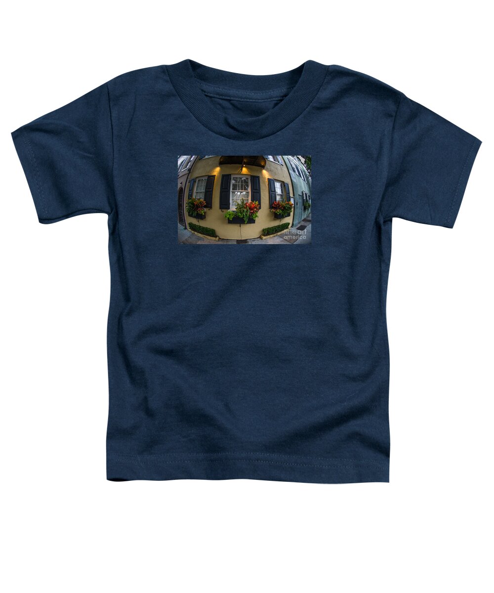 Rainbow Row Toddler T-Shirt featuring the photograph Fisheye View by Dale Powell