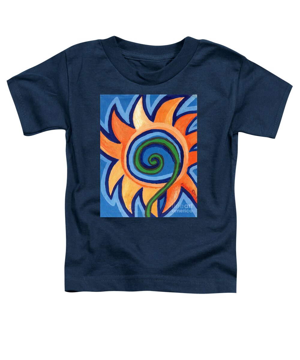 Flower Toddler T-Shirt featuring the painting Flower Spiral by Genevieve Esson