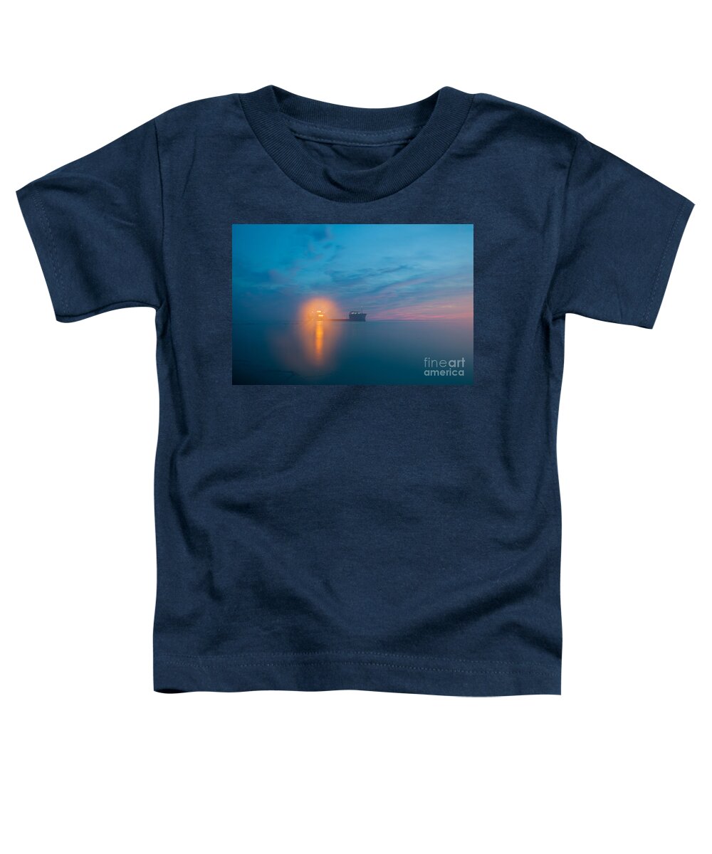 Fog Toddler T-Shirt featuring the photograph Fog over Charleston Harbor by Dale Powell