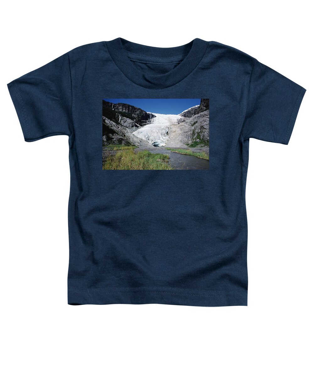 Feb0514 Toddler T-Shirt featuring the photograph Glacier Off Mt Tronador Nahuel by Tui De Roy