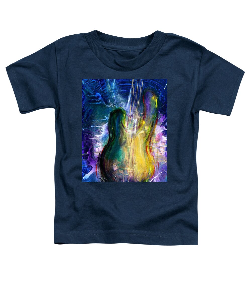 Golden Strings Toddler T-Shirt featuring the painting Golden Strings by Kume Bryant