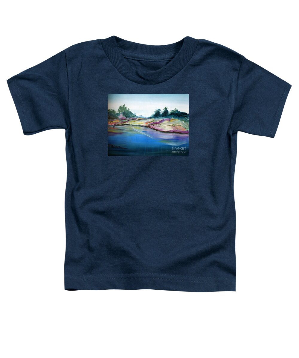 Gowrie Toddler T-Shirt featuring the painting Gowrie Creek Spring by Therese Alcorn