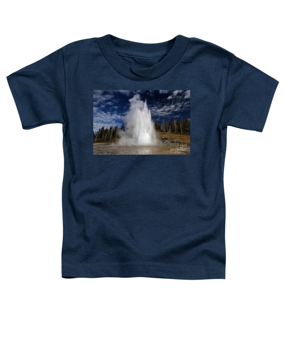 Grand Geyser Toddler T-Shirt featuring the photograph Grand Eruption by Adam Jewell