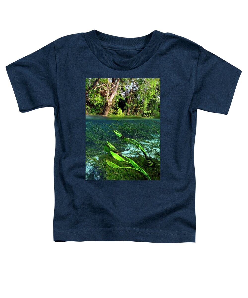 Underwater Toddler T-Shirt featuring the photograph Green flow by Artesub