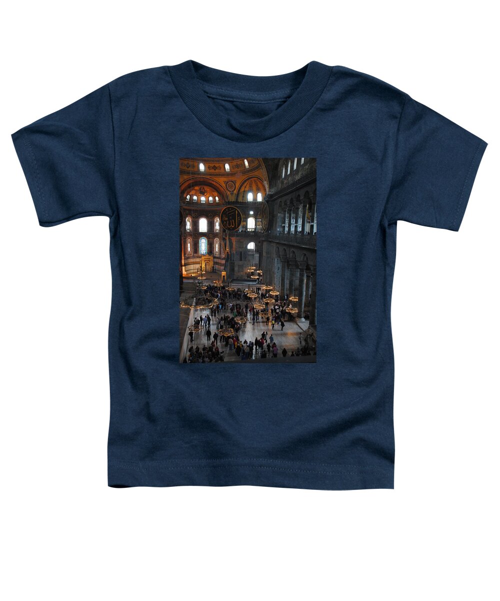 Hagia Sophia Toddler T-Shirt featuring the photograph Hagia Sophia Panorama by Jacqueline M Lewis