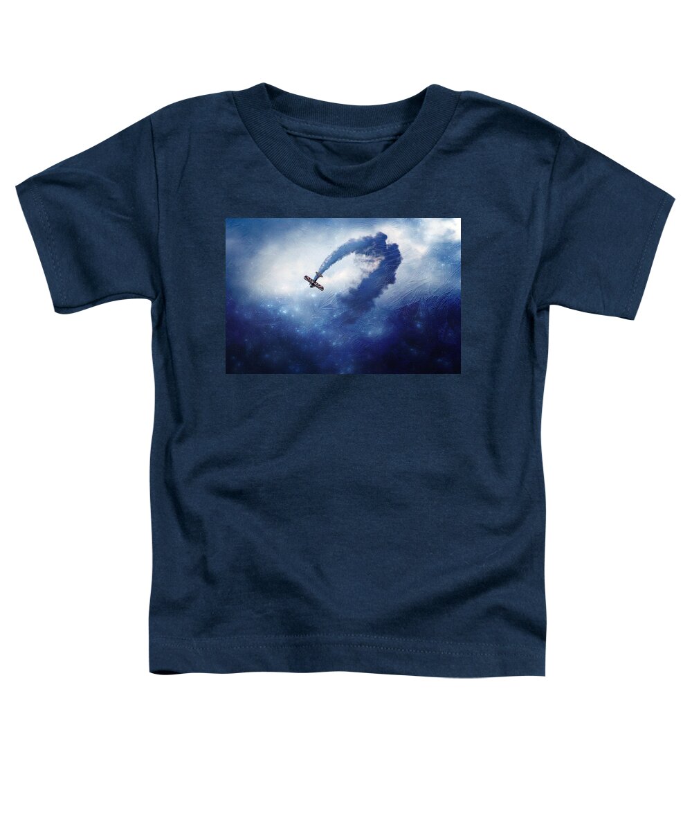 Plane Toddler T-Shirt featuring the photograph Into the Unknown by Ellen Heaverlo