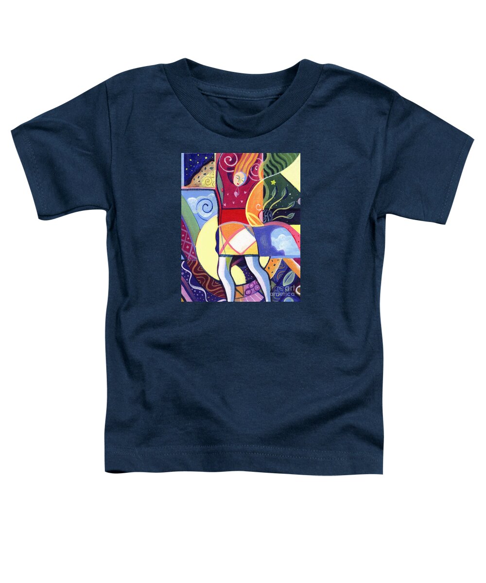 Woman Toddler T-Shirt featuring the painting Leaping and Bouncing by Helena Tiainen