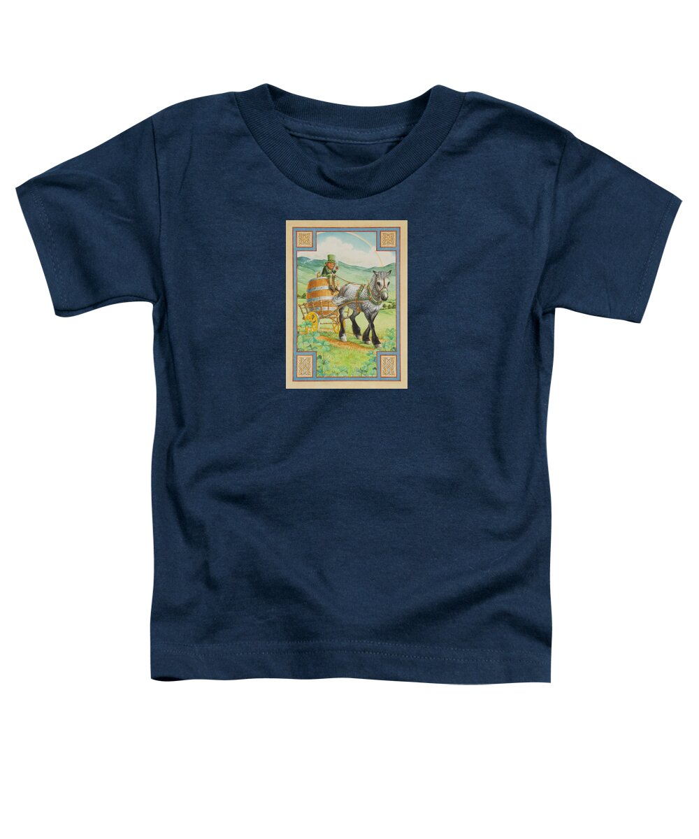 Leprechaun Toddler T-Shirt featuring the painting Leprechaun by Lynn Bywaters