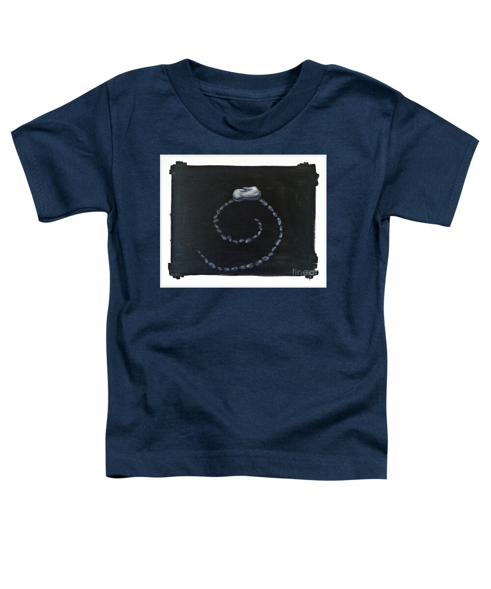 Abstract Toddler T-Shirt featuring the painting Life Comma by Fei A