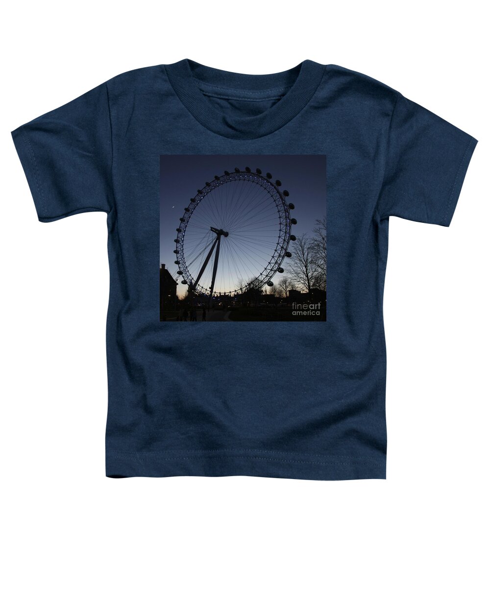London Toddler T-Shirt featuring the photograph London Eye and New Moon by Jeremy Hayden